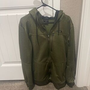 Olive Green Oakley Zip-Up Hoodie